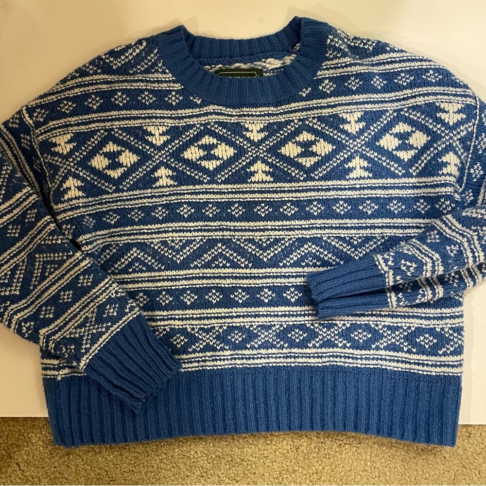 Vintage style blue sweater - Picture 2 of 4
